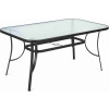 FIELDMANN FDZN 5020 Stôl so sklenenou doskou, rozmery 150 x 90 x 71 cm, doska stola je z číreho tvrdeného skla, určené pre vonkajšie aj vnútorné používanie