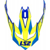 LS2 Helmets LS2 PEAK MX470 NIMBLE WHITE BLUE YELLOW