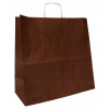 OUTLETOVÁ PAPIEROVÁ TAŠKA 40x18x39 cm BRONZOVÁ NA BALENIE DARČEKOV 25 ks