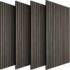 tectake 406038 akustické panely sonic wall drevený vzhľad - šedý dub, sada 4 ks