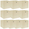 Shumee úložný box 10 ks 32 × 32 × 32 cm textil krémová
