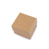 Škatuľka na šperky 5x5 cm - hnedá prírodná (2 ks)