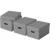 Esselte Home veľkosť M 26,5 x 20,5 x 36,5 cm, sivá – sada 3 ks