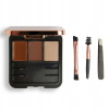 Makeup Revolution London Brow Sculpt Kit set a paletka na obočie Medium Brown 2,2 g