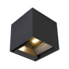 Nástenné LED COB solárne svietidlo 3W s batériou 1x2600mAh 16h 3000K čierna IP65 VT-11109