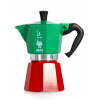 Turistický kávovar Bialetti Moka Express Italia 6TZ - grn/red