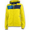 Joma Dámska tréningová mikina HOODED JACKET CREW II YELLOW-NAVY WOMAN Veľkosť: XS