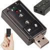 Verk Group Zvuková karta usb 7.1 mikrofón konektor pre slúchadlá