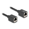 Delock - Síťový prodlužovací kabel - RJ-45 (F) do RJ-45 (F) - 7.5 m - 6 mm - S/FTP - CAT 6a - neobsahuje halogen - černá
