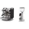 Rocket Espresso Mozzafiato FAST V, black + Eureka Atom W 75, chrome