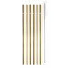 Kovové slamky G21 BeEco Classic 6 ks zlaté, rovné + čistiaca kefka, 6352106