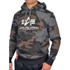 Alpha Industries Basic Hoody Camo pánska mikina black camo Veľkosť: M, Farba: čierny maskáč, tmavý maskáč
