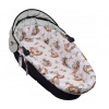 Bavlnená vložka do kočíkov/koše s penovým matracom, Baby Nellys, Bunny Star, biela Baby Nellys 8596309424477