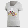 Adidas Bos Flower Tee, XS, Sivá, ZĽAVA
