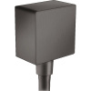 HANSGROHE Fixfit Square prípojka hadice so spätným ventilom, kartáčovaný čierny chróm, 26455340