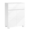 Vasagle Kúpeľňová skrinka Jahzeel, Biela Koupelnová skříňka, úložná jednotka se zásuvkou, nastavitelná police, do koupelny a na chodbu, 60 x 30 x 80 cm, bílá.