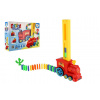 Lokomotíva/Vlak domino stavací plast 16cm na batérie so zvukom so svetlom v krabici 33x23,5x8cm