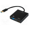 Adaptér USB 2.0,USB 3.0 Barva černá