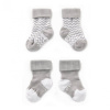 KipKep Detské ponožky Stay-on-Socks Veľ. 0 - 6 m 2 páry Silver Grey