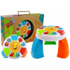LEAN Toys Vzdelávací hrací stolík pre bábätká, tvary a farby so zvukmi