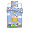 Detské obliečky do postieľky 100x140 PEPPA PIG balón