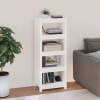 VidaXL Knižnica biela 50x35x125,5 cm masívna borovica - Biela - 33138-174302
