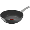 Tefal Wok RENEW ON C4271932 28 cm, sivý, hliník