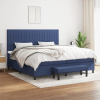 zahrada-XL Boxspring posteľ s matracom modrá 200x200 cm látka 3136787