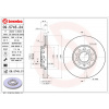 BREMBO Brzdový kotúč vetraný, predný 288*25 - 8E0615301Q