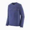 Pánske tričko longsleeve Patagonia Cap Cool Merino Blend Graphic strata stripe/solstice purple