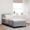 zahrada-XL Posteľ boxspring s matracom Svetlosivá 90 x 190 cm látka 3338573