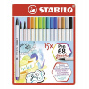 Fixky STABILO BRUSH PEN 68 [15] ks v kovovej krabičke