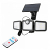 LED nástenné solárne svietidlo s odnímateľným solárnym panelom, 15W, IP65, 600lm