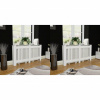 vidaXL Kryt na radiátor 2 ks MDF biely 152 cm - Biela - 187154-121092