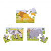 Bigjigs Toys Puzzle 3 v 1 safari zvieratká
