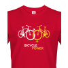 Pánske tričko pre cyklistov Bicycle Power, Barva Červená, Velikost 2XL, Canvas Pánské tričko s krátkým rukávem Bezvatriko.cz 0230