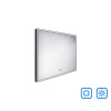 Nimco Čierne LED zrkadlo 800x700 s dvoma dotykovými senzormi ZPC 13003VX-90