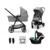 Kinderkraft | KINDERKRAFT-Kombinovaný kočík 3v1 NEWLY Moonlight grey + autosedačka MINK PRO | AG0894