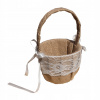 Kôš, košík - Kreatívny kvetinový kôš v kvetinovom košíku (Kreatívny Juta Basket of Flowers Woven Flower Basket)