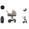 Cybex Platinum CYBEX e-Priam Travel Set + Cloud T Plus i-Size + Platinum Winter Footmuff cozy beige 2024 rose gold