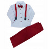 Onno Kids 128 Biely, Burgundsko (Dúhový striekací kostým nastavený pre detskú párty)