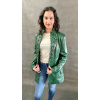 Max Original Leather Dámsky kožený kabát SHAKIRA long mary green (3XL 58-60) - Mary green - 3XL