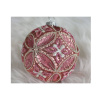 VIANOČNÁ GUĽA sklo,lux, 10/19cm RUŽOVÁ