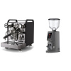 Rocket Espresso Mozzafiato FAST V, black + Eureka Atom W 75, grey