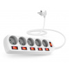 Oem Kabel CONNECT IT prodlužovací přívod 230V 2m, 5 zásuvek s vypínači, bílý
