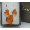 For You Set srdce swarovski elements Devoted2U oranžovoružový Astral Pink 17mm - 14509