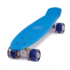 Skateboard s LED kolieskami Frisbee - modrý