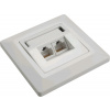 Solarix Zasuvka Solarix CAT5E UTP 2 x RJ45 pod omietku biela 23100091