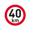 Samolepka reflexná rýchlosť 40 km, priemer 200 mm