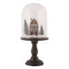 Clayre & Eef Perníková chalúpka v poklope na podstavci Ginger Led - Ø 17*36 cm / 2*AAA - Clayre & Eef